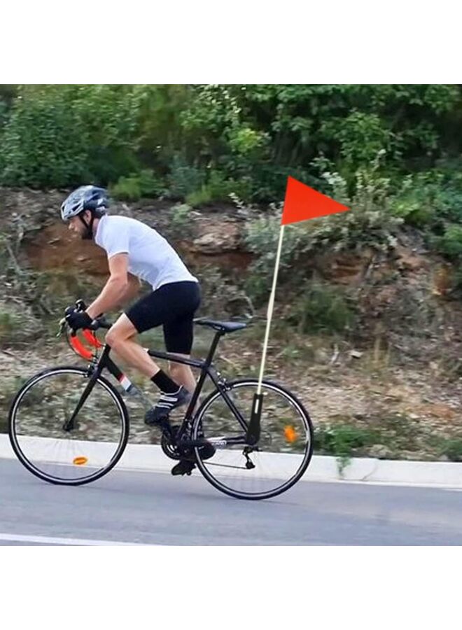 علم دراجة مكون من 12 قطعة، طوله 6 أقدام، علم أمان عالي الوضوح مع عمود علم من الألياف الزجاجية المتينة، علم دراجة من البوليستر المقاوم للتمزق، علم دراجة ومقود دراجة، علم الولايات المتحدة الأمريكية، علم دراجة مقاوم للماء - Image 4