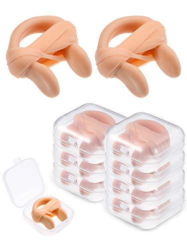 Pelopy 7 Pieces Swimming Nose Clip Silicone Nose Plug Protector with Elastic Rope for Kids and Adults Swimming Using - Image 1
