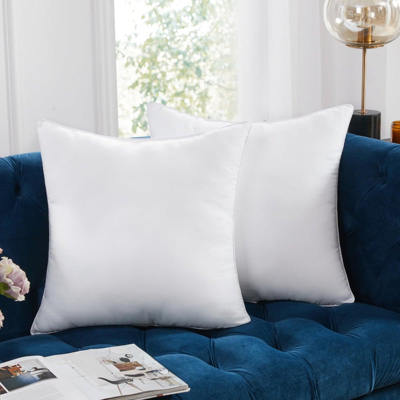 Deconovo Deconovo 18x18 Inch Pillow Inserts Set of 2  Polyester Decorative Indoor Throw Pillow Inserts/Fillers  Soft Fluffy Plump Pillow Stuffer for Bed Pillow Sham  Square Couch Sofa Cushion Pillow  - Image 2