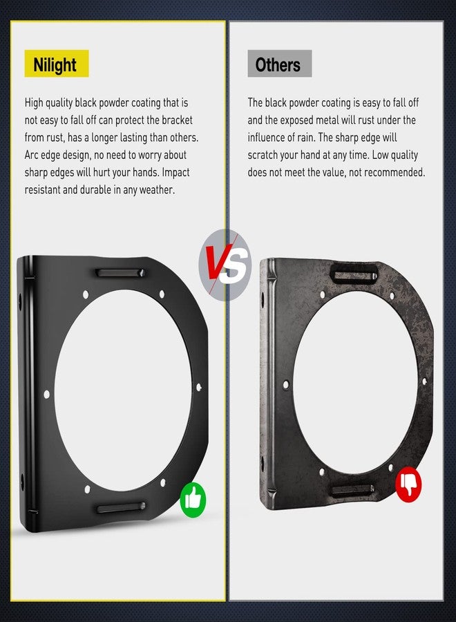 Nilight 4Inch Round Trailer Tail Light with flush Mount Grommets Plugs w/Mounting Brackets 2PCS Red Waterproof Stop Brake Turn Lights for RV Truck - Image 5