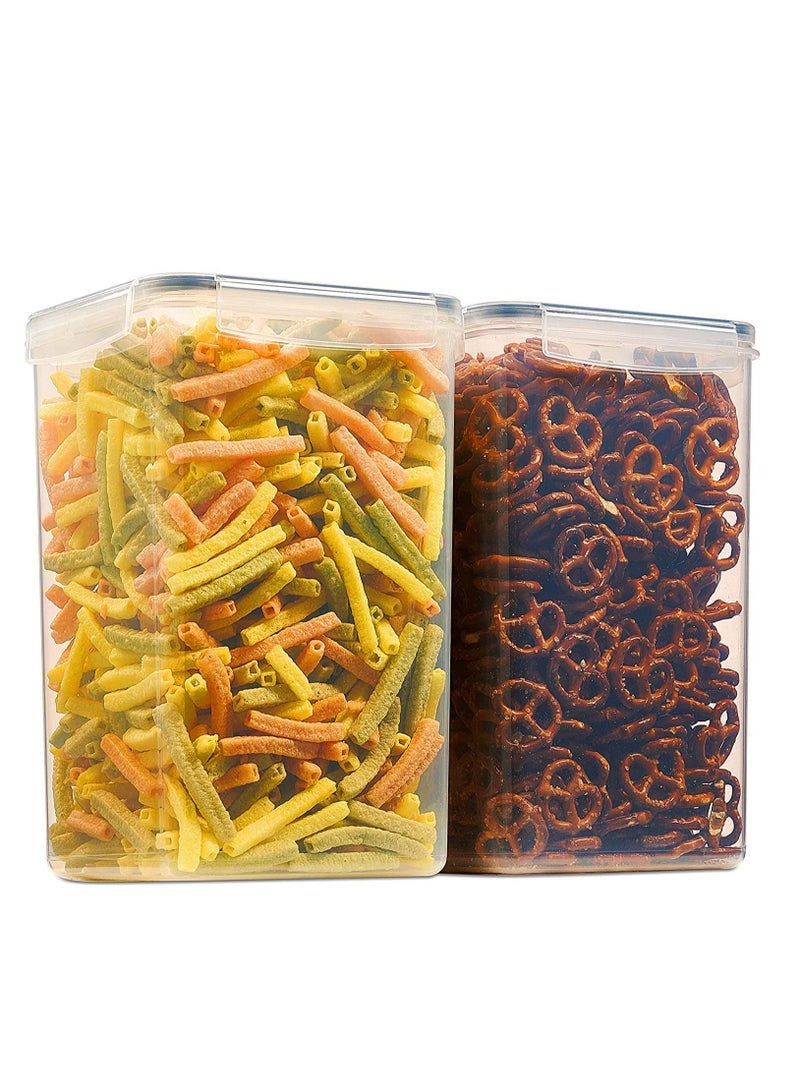 MIXDE 2 Pack Large Food Storage Containers with Lids Airtight 6.5L /220 oz,for Flour,Sugar,Baking Supply and Dry Food Storage-with Labels,Marker and Spoon Set  - Image 4