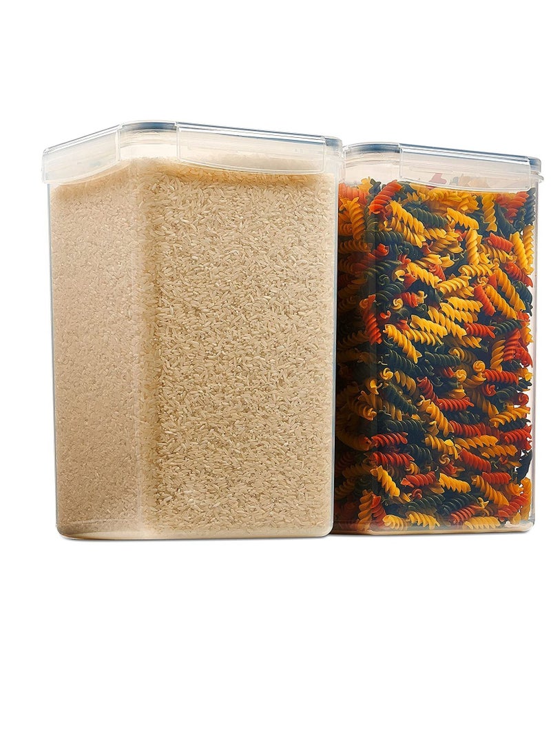 MIXDE 2 Pack Large Food Storage Containers with Lids Airtight 6.5L /220 oz,for Flour,Sugar,Baking Supply and Dry Food Storage-with Labels,Marker and Spoon Set  - Image 3