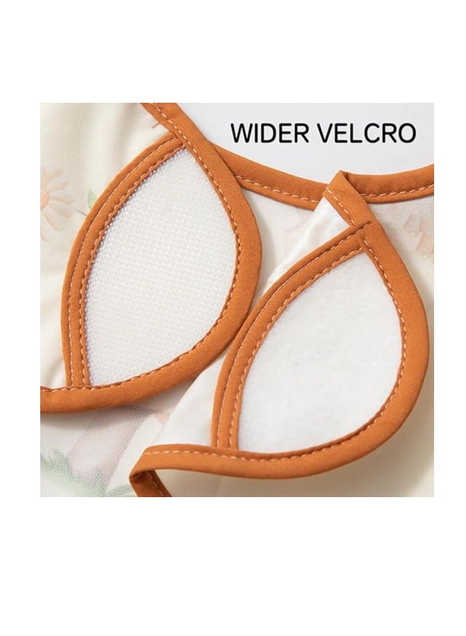 إي سي في في مريلة طعام للأطفال بأكمام طويلة من ECVV، قطعتان، مقاومة للفوضى، مع مصيدة طعام، مقاومة للماء، بنمط كرتوني لطيف، مريلة طعام للأطفال الصغار، مقاس واحد - Image 5