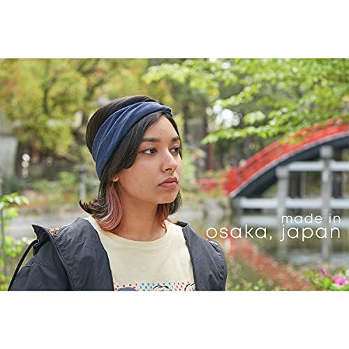 CHARM Womens Headband Hairband Bandana - Mens 100% Organic Cotton Yoga Hair Band Made in Japan Soft Chemo Head Wrap Sensitive Skin by Casualbox Brown - Image 5