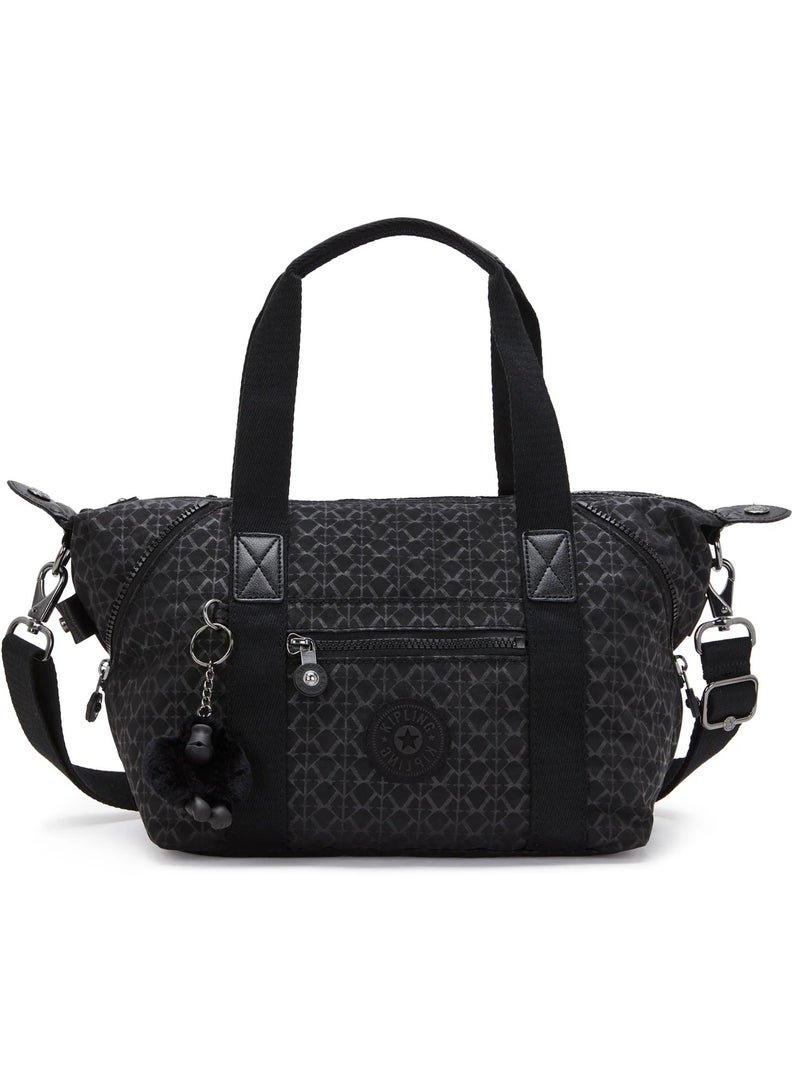 كيبلينغ حقيبة يد نسائية بحزام كتف قابل للإزالة بتصميم فني مصغر مميز - Image 1