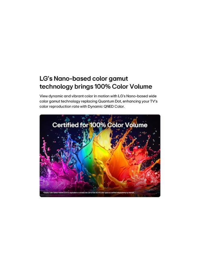 LG 55 inch LG QNED AI Mini LED QNED72 4K Smart TV 2026 55QNED72B6T Black - Image 3