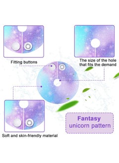 Breling Breling 24 Pack Cotton Pads for Feeding Support, Unicorn Feeding Pads Supplies G Shape Pads Button Covers for Care  - Image 4