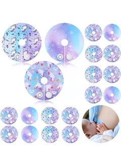 Breling Breling 24 Pack Cotton Pads for Feeding Support, Unicorn Feeding Pads Supplies G Shape Pads Button Covers for Care  - Image 1