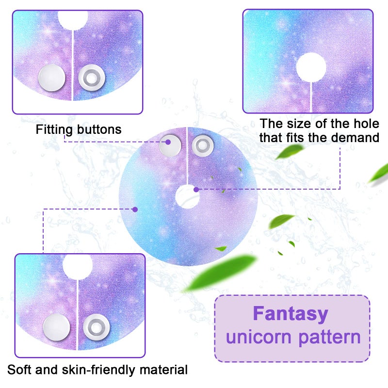 Breling 24 Pack G Tube Button Covers Cotton Pads for Feeding Support G Tube Accessories, Unicorn Feeding Button Pads Supplies Nursing Breast Supplies for Women - Image 4
