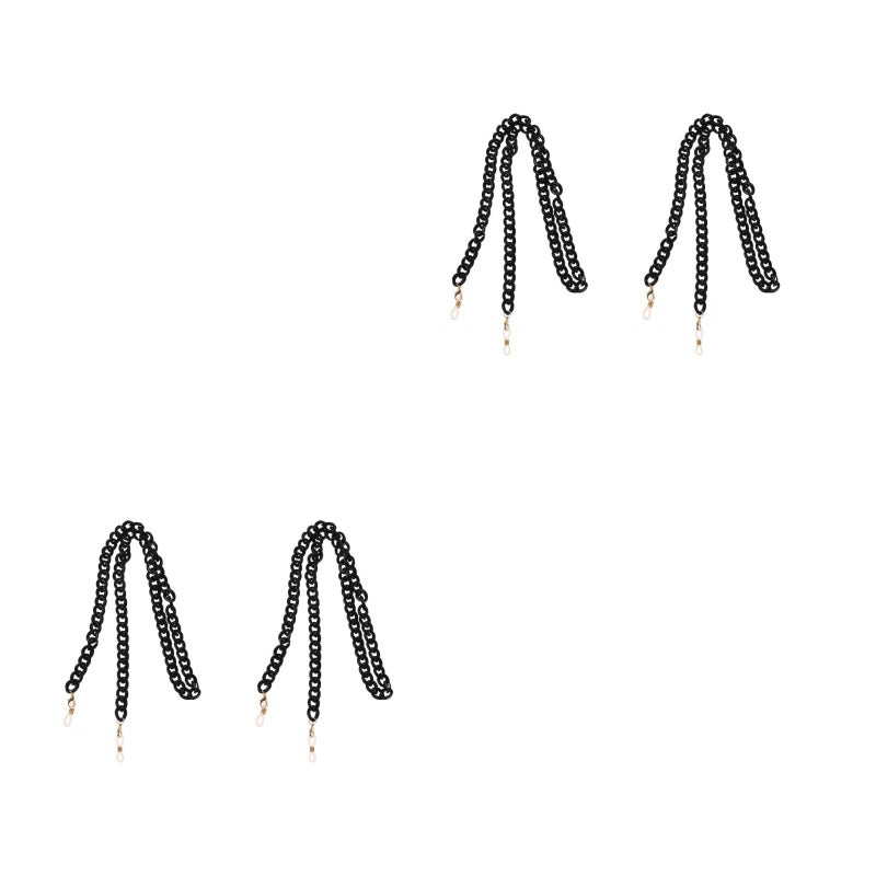 📦 سلسلة نظارات أكريليك مع حبل تعليق أسود مقاوم للانزلاق - Image 3