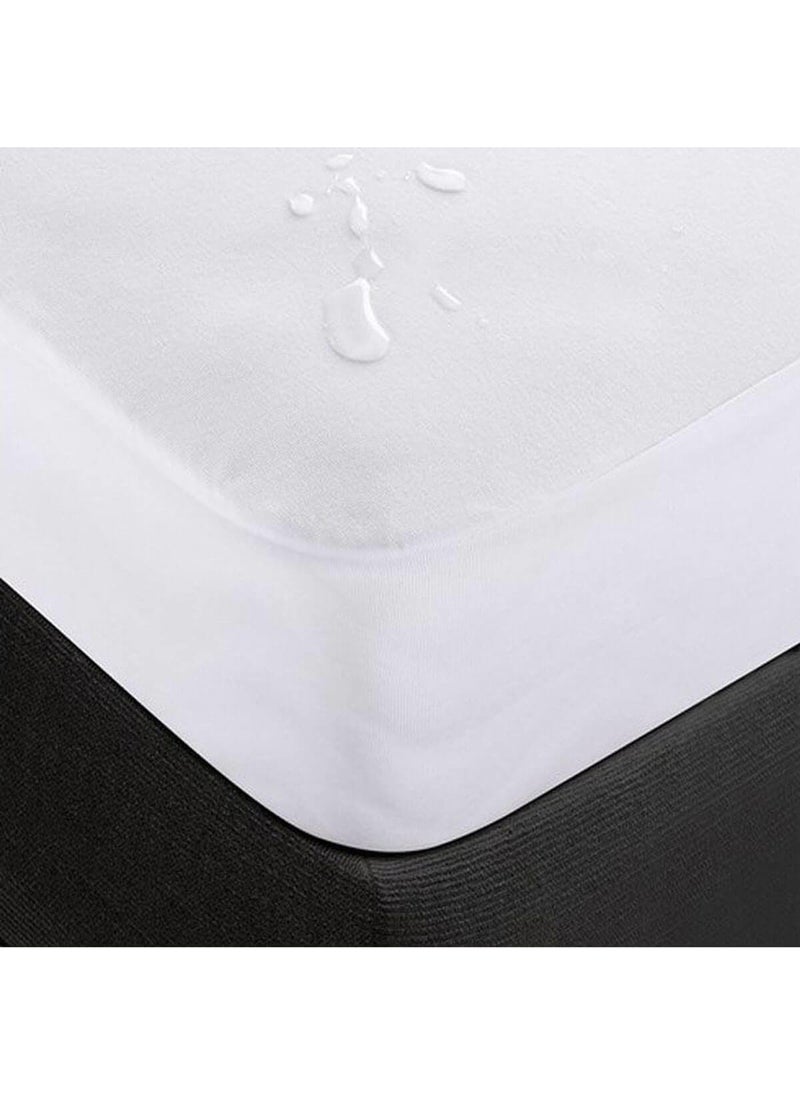 Bkmc Liquid Proof Mattress Protector Double Fitted Cotton Mattress Protector 140X200 cm  - Image 1