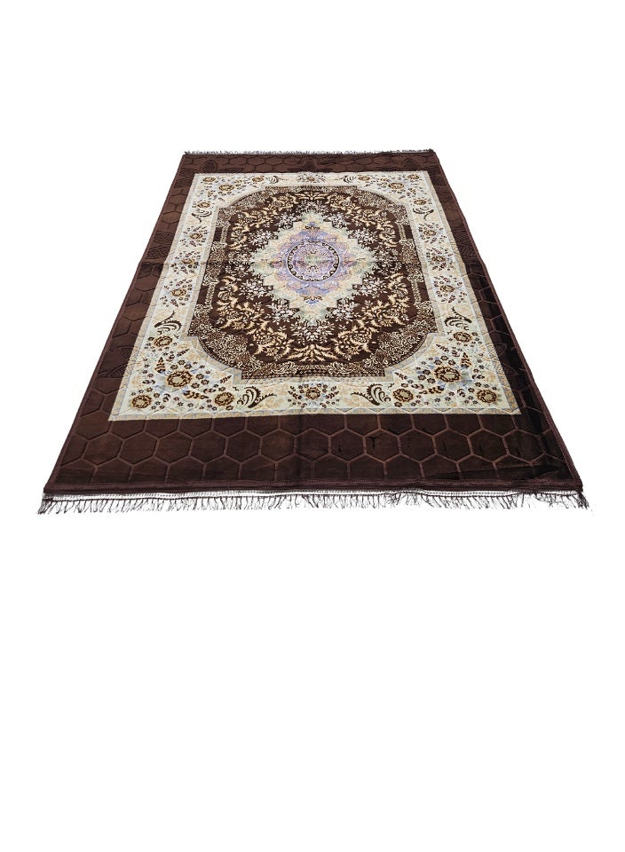 SMART HOME Excellent velvet carpets and rugs, padded and soft to the touch, with beautiful 3D patterns a ground seating mat for trips, camping, hiking, and wilderness, a luxurious rug, size 230X160 cm - Image 4
