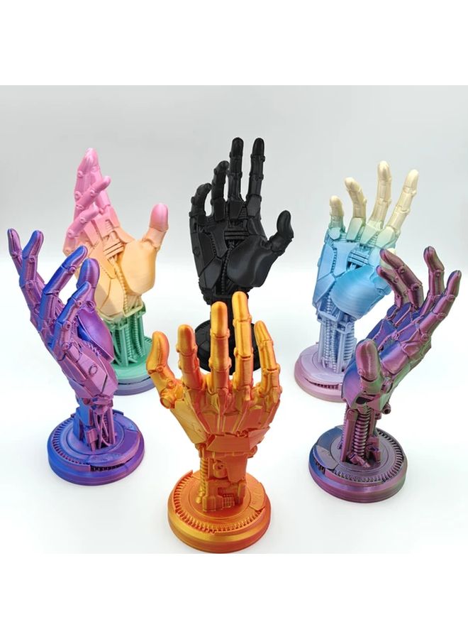 Red Blue 3D Printed Cyberpunk Controller Holder Desktop Organizer for PS5 PS4 Xbox Phone - Image 3