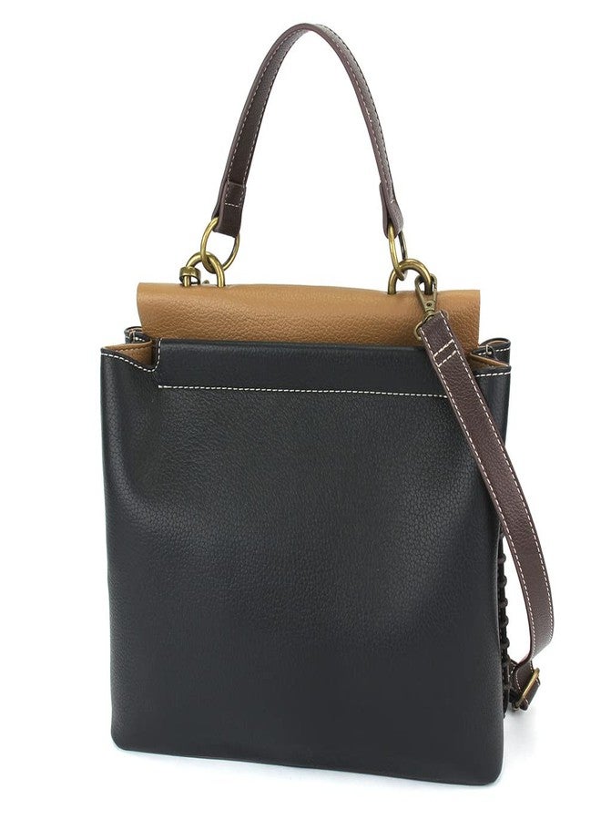 CHALA Charming Satchel Womens Tote Handbag with Forearm Strap and Detachable Crossbody Strap - black - Image 2