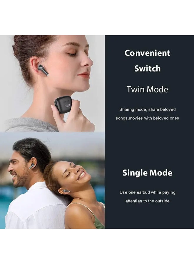 TWS ANKRIYUL TWS Wireless Earbuds, Noise Reduction Headphones with LED Power Display Charging Case, HiFi Stereo Earphones, in-Ear Headsets with Mic - Image 4
