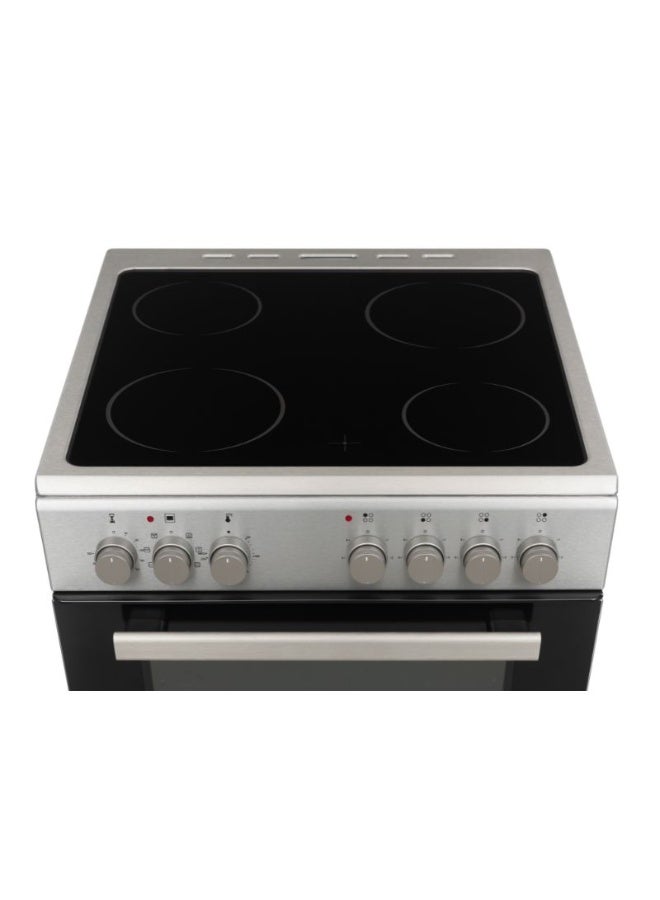 BLACK+DECKER 60x60cm Vitro Ceramic Electric Cooker, 4-Zone Hob, Flat Glass Door 4 BXOFV604.002VX Inox - Image 5
