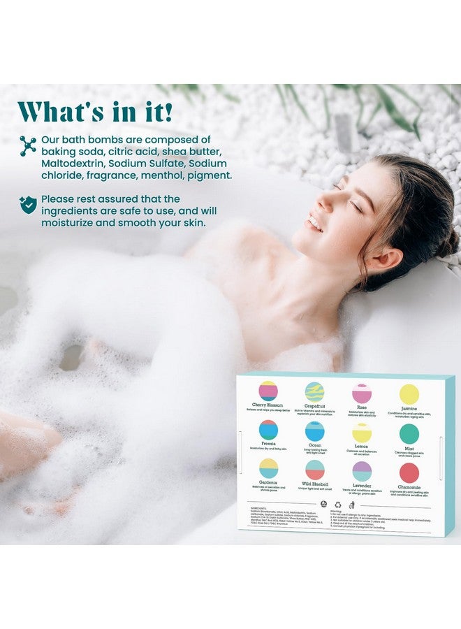 ZenBombs Bath Bombs For Women, Mothers Day Presents For Mom, 12Pcs Handmade Natural Bath Bomb, Bath Bomb With Shea Butter, Amazing Present For Her, Wife, Girlfriend, Mother - Image 5