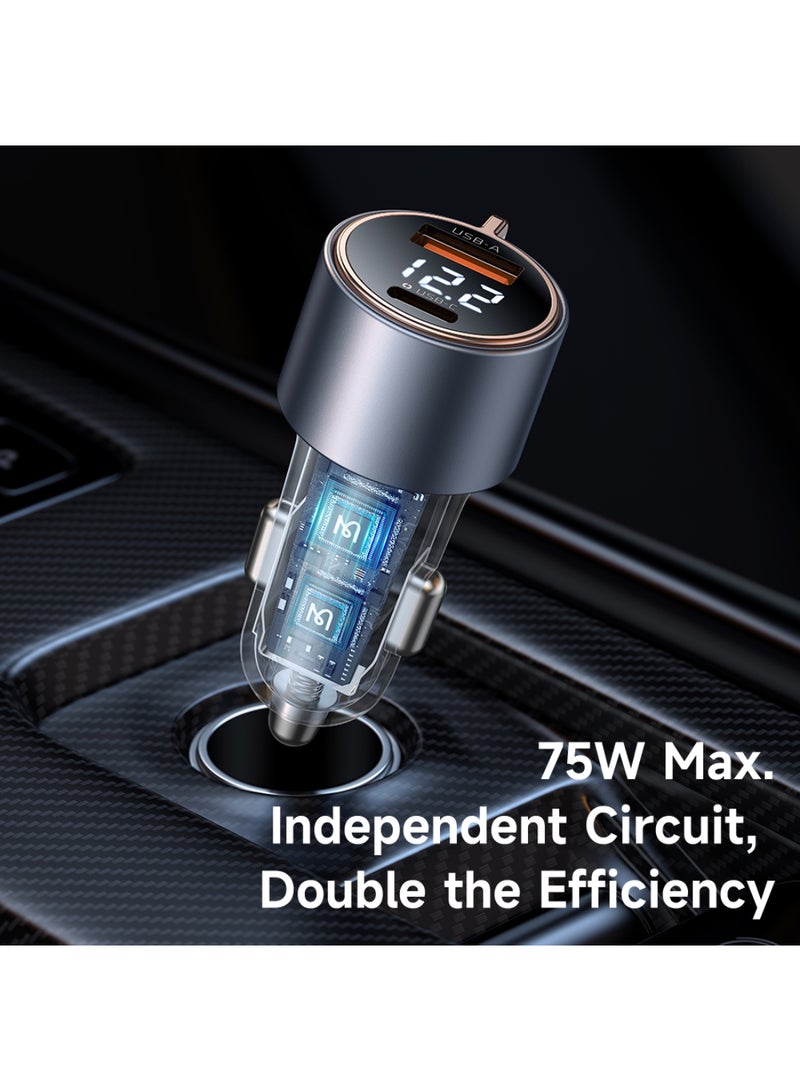 Mcdodo 75W Digital Display PD Fast Car Charger (1C+1A) - Image 3