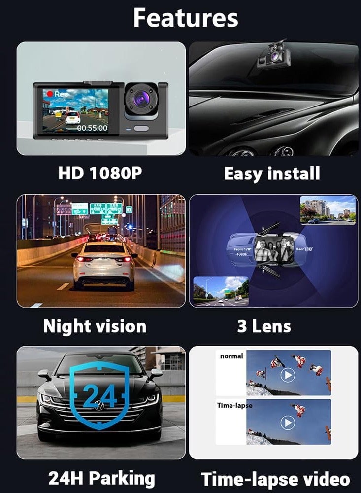Dash Cam Audio and Video Recording with Infra Red Night Vision and Motion Sensor — Dashboard Recording Camera - Image 3