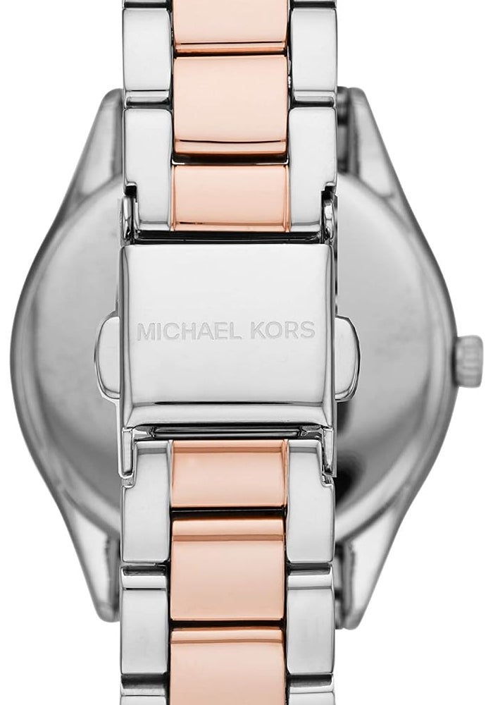 مايكل كورس Women Michael Kors Analog White Dial Women's Watch MK4388 with Multi Color Bracelet - Image 3