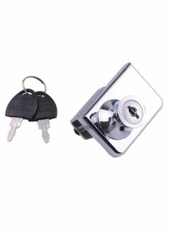 SYOSI Locks, Glass Door Display Double Open Glass Cabinet Display Cabinet Safety Lock, Suitable for 0.2-0.31""Glass Door, Separate Key Without Drilling, Zinc Alloy  - Image 1