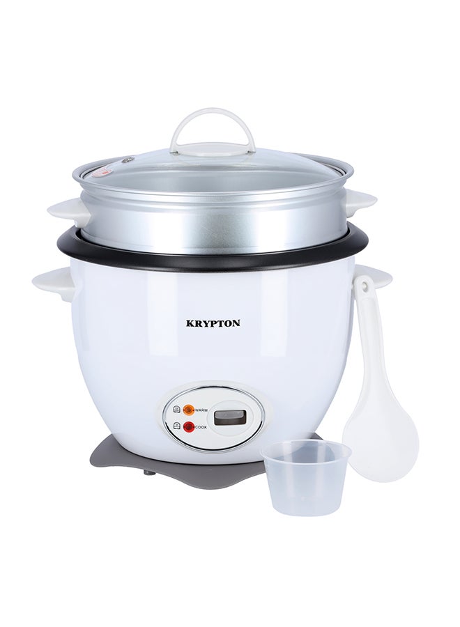 KRYPTON Rice Cooker With Steamer Non-Stick Inner Pot 1.8 L 700 W KNRC5283 White/Grey/Black - Image 1