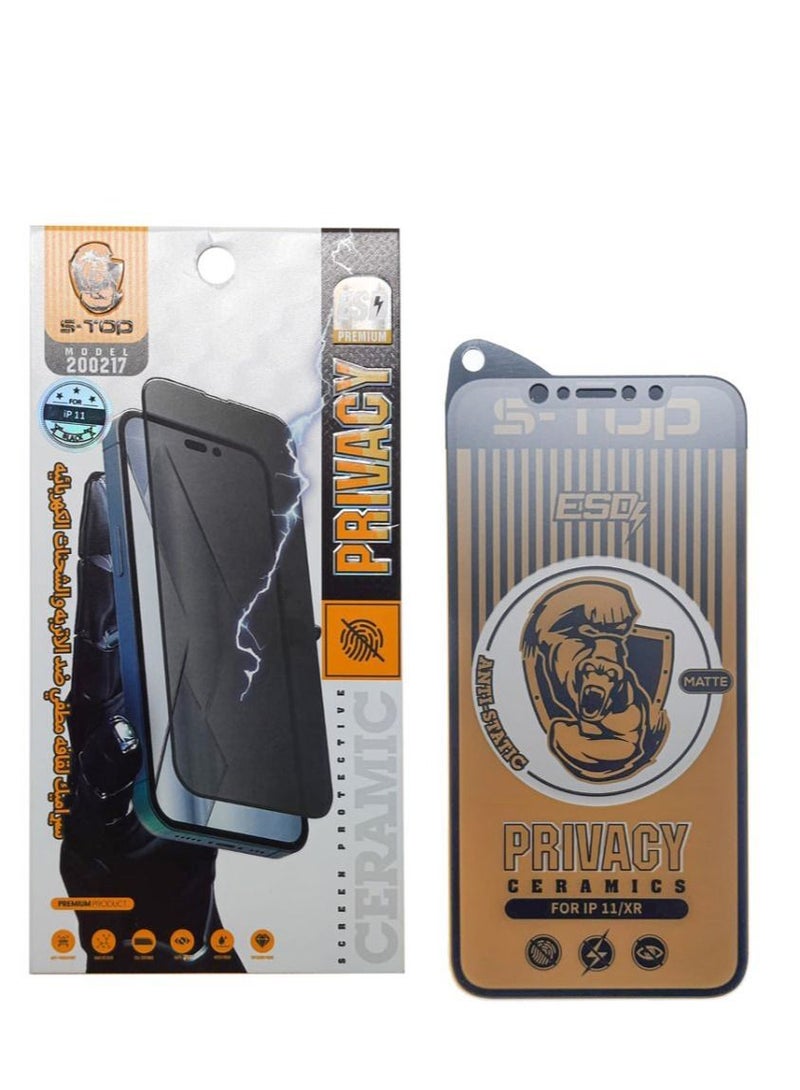 S-TOP IonGlass Screen Protector For Apple iPhone 11/XR Black - Image 3