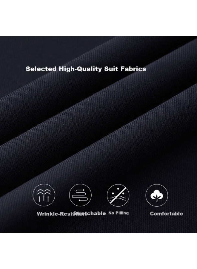Teluoman Wrinkle-free Stretch Women's Straight-leg Professional Trousers Slimming Office Casual Suit Pants - Image 3