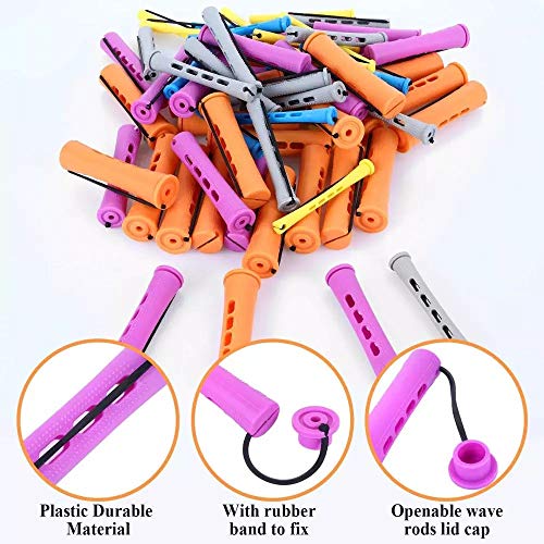 Sweetpea Perm Rods and Hair Rollers with Cold Wave Rods for Short & Long Hair - Multicolour Pack of 10 (1.5 CM) - Image 2