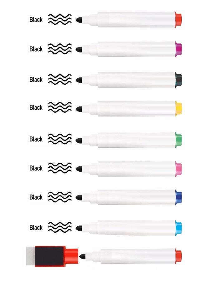 YAJNAS 16 Pcs Whiteboard Marker Dry Erase Markers Fine Point Tip, 16 Black Colors, Low Odor Erase Markers for Kids & Adults - Image 5