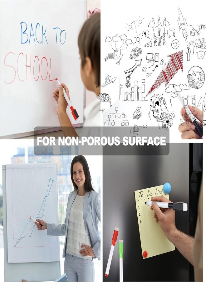 YAJNAS 16 Pcs Whiteboard Marker Dry Erase Markers Fine Point Tip, 16 Black Colors, Low Odor Erase Markers for Kids & Adults - Image 3