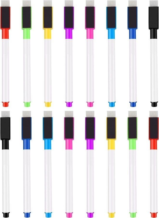 YAJNAS 16 Pcs Whiteboard Marker Dry Erase Markers Fine Point Tip, 16 Black Colors, Low Odor Erase Markers for Kids & Adults - Image 1