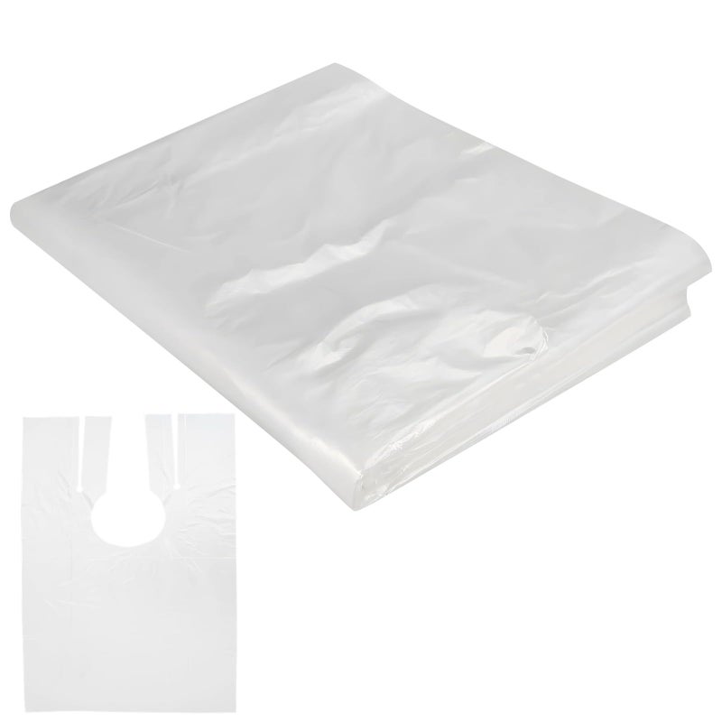 Waterproof Disposable Barber Capes 100 Pcs 35 4 X 47 2 Inches Plastic Hairdressing Capes - Image 2