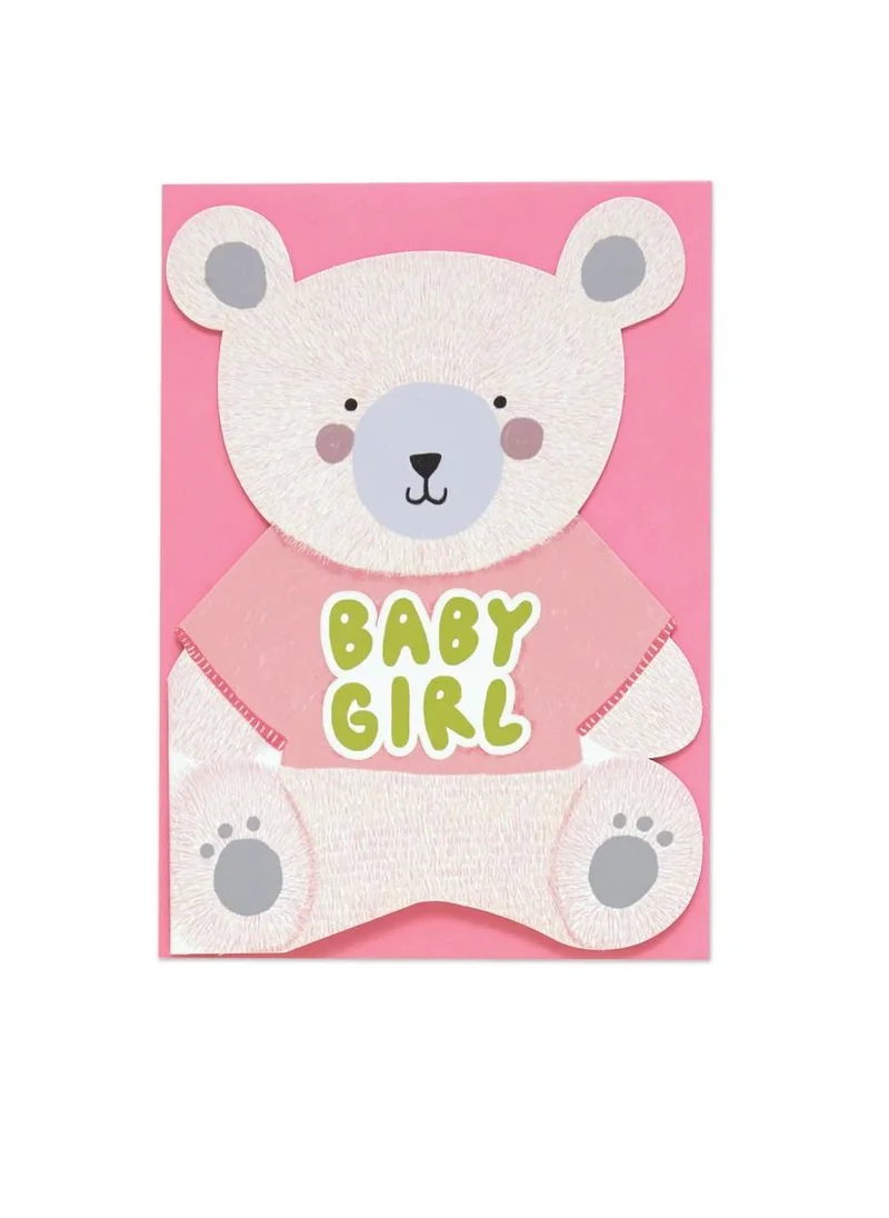 راسبيري بلوسوم Baby Girl Die Cut Greeting Card