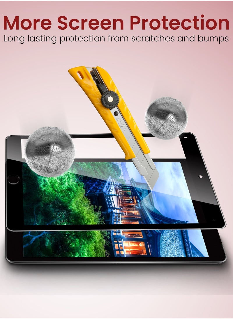 Moxedo Moxedo Glass Screen Protector Impact Resistant Flexible Ultra HD Clear Compatible for Apple iPad 10.2 Inch (9th/8th/7th Generation, 2021/2020/2019) 2 Pack  - Image 2