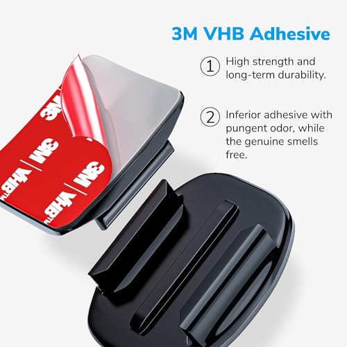 Sametop Helmet Sticky Mounts Adhesive Buckle Mount Screw Accessory Kit Compatible with GoPro Hero 13 12 11 10 Max 9 8 7 6 5 Session DJI Osmo Insta360 AKASO Action Cameras (12 in 1) - Image 3
