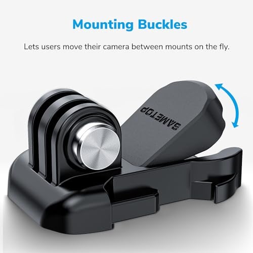 Sametop Helmet Sticky Mounts Adhesive Buckle Mount Screw Accessory Kit Compatible with GoPro Hero 13 12 11 10 Max 9 8 7 6 5 Session DJI Osmo Insta360 AKASO Action Cameras (12 in 1) - Image 5