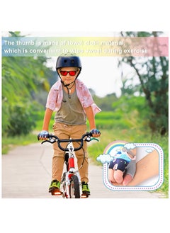 KASTWAVE Kids Bike Gloves Sport Gloves, Kids Unicorn Half Finger Gloves, Kids Boys Girls Cycling Gloves, Kids Fishing Gloves for Cycling Camping Fishing Outdoor Sports(Small)2 Pairs  - Image 2