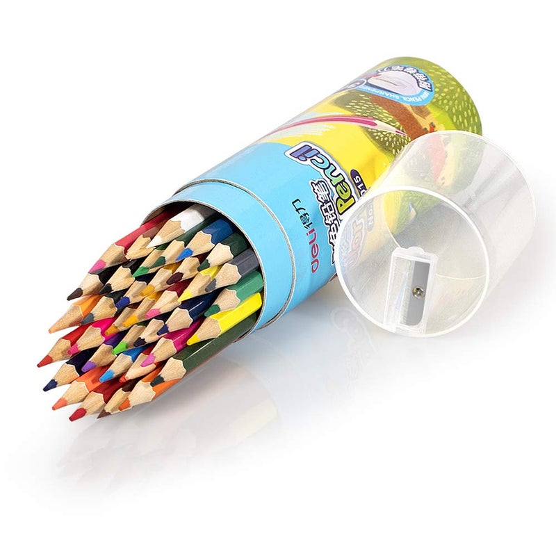 Leven Deli 36 Pack Colored Pencils with Built-in Sharpener in Tube Cap, Vibrant Color Presharpened Pencils for School Kids Teachers, Soft Core Art Drawing for Coloring, Sketching, and Painting - Image 1