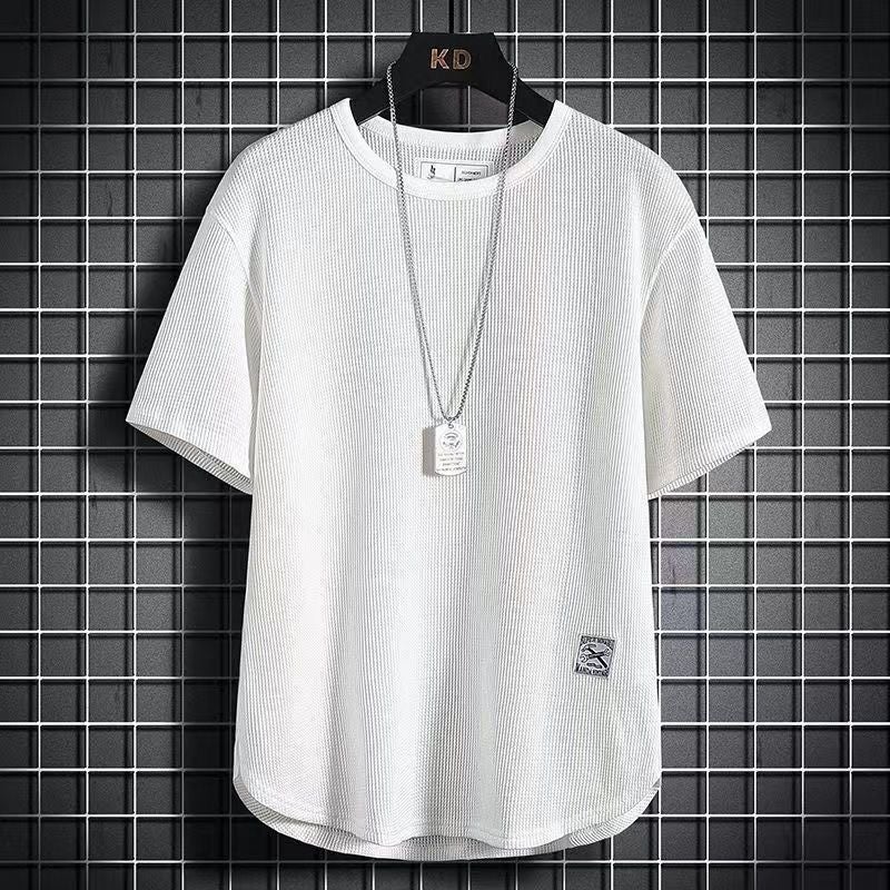 Men'S Short-Sleeved T-Shirt Thin Loose Fashion Brand Versatile Breathable Casual T-Shirt Boys Half-Sleeved Top - Image 1