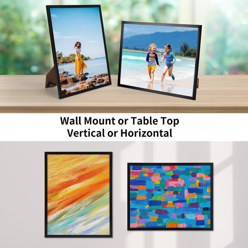 Lavezee 11x14 Poster Frame عرض أسود 11 × 14 بوصة إطار صورة الصورة للجدار والطاولة من 1 - Image 4