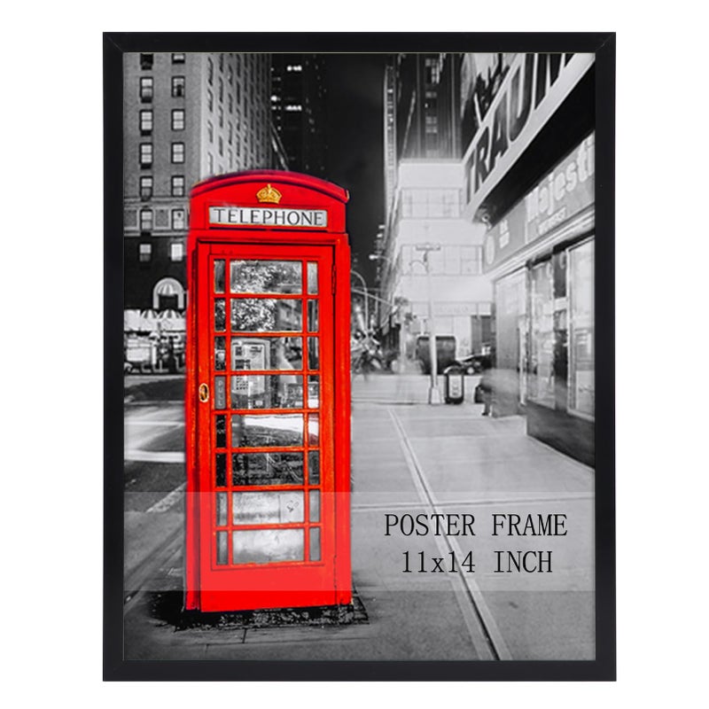 Lavezee 11x14 Poster Frame عرض أسود 11 × 14 بوصة إطار صورة الصورة للجدار والطاولة من 1 - Image 1