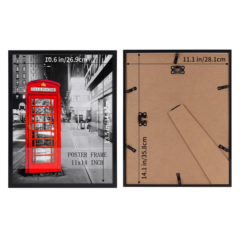 Lavezee 11x14 Poster Frame عرض أسود 11 × 14 بوصة إطار صورة الصورة للجدار والطاولة من 1 - Image 3