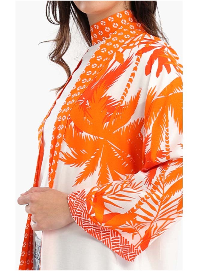 Palm Trees Printed Kimono