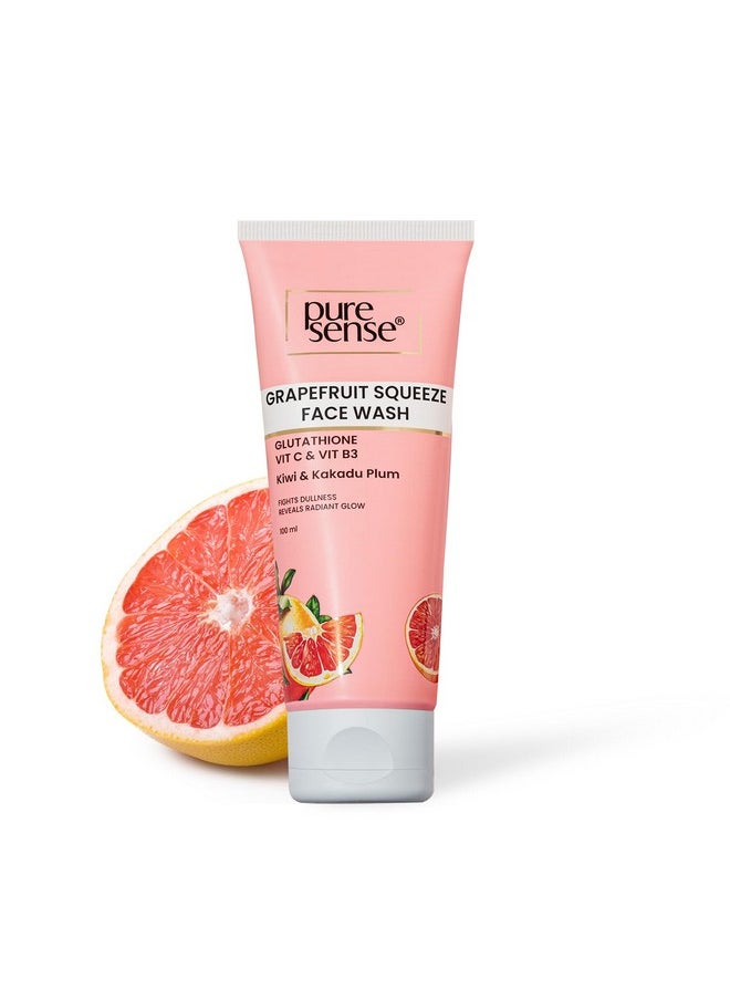 PureSense Grapefruit Squeeze Face Wash With Glutathione + Vitamin C And Vitamin B3 | Kiwi & Kakadu Plum | Fights Dullness And Reveals Radiant Glow | For Men & Women - 100Ml  - Image 1