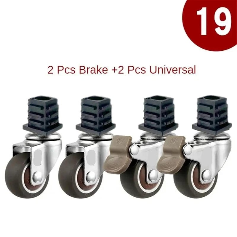 1 5 Inch Stainless Steel Silent Brake Caster Furniture Wheel 19 C Color 4Pcs - Image 3