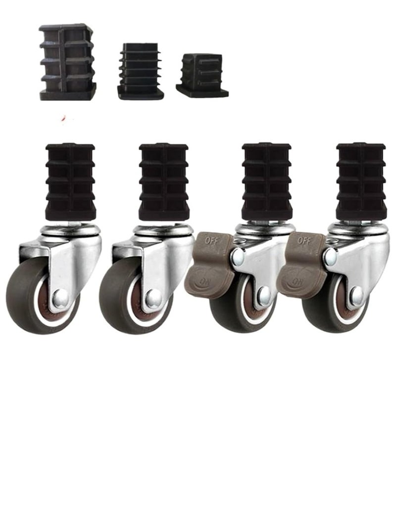 1 5 Inch Stainless Steel Silent Brake Caster Furniture Wheel 19 C Color 4Pcs - Image 1