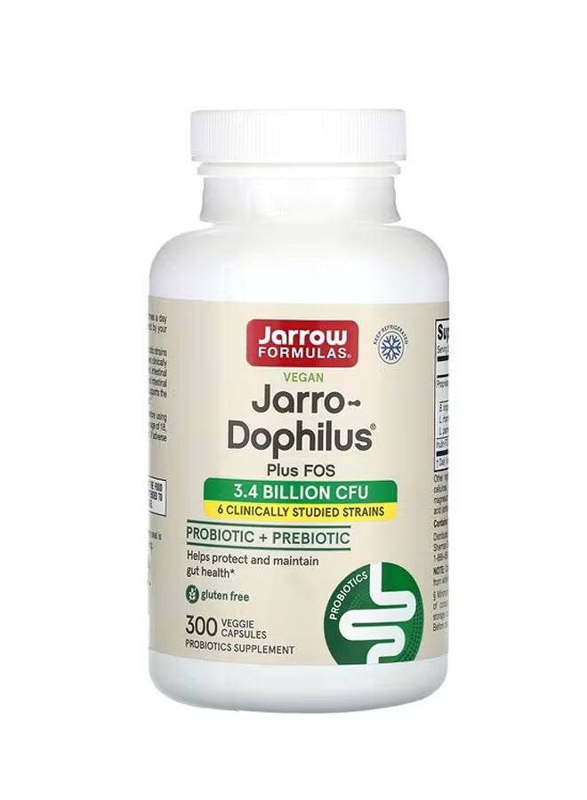 jarrow formulas Vegan Jarro-Dophilus Plus FOS 300 Veggie Capsules
