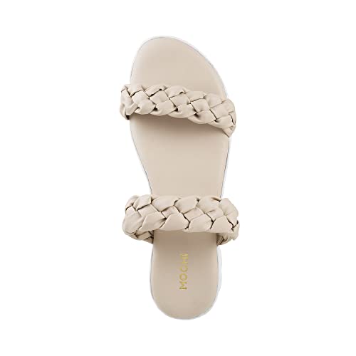 Mochi Womens Synthetic Beige Slip Ons (Size (6 UK (39 EU)) - Image 5