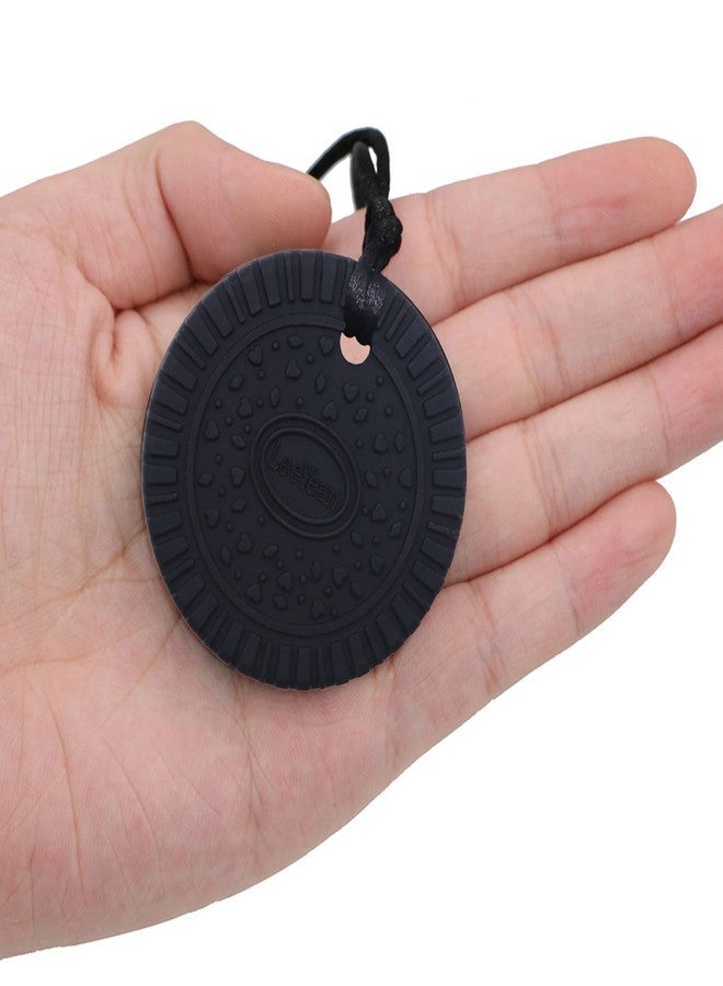 LeeYean Chew Necklaces for Sensory Kids, Silicone Chewable Pendant for Autism, Chewing, ADHD, SPD, Sensory Oral Motor Aids for Boys and Girls, Chewy Toy for Adults (Black) - Image 4